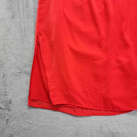 NEW BCBGMAXAZARIA Dress Womens M Red Berry Malia Strapless Ruffle Elastic Waist - Picture 2 of 12